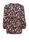 B.Young Josa Floral Print Loose Fit Blouse, Super Pink Mix