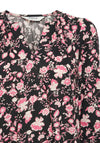 B.Young Josa Floral Print Loose Fit Blouse, Super Pink Mix