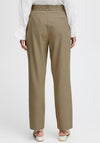 B.Young Danta Tie Waist Straight Leg Trousers, Aloe Melange