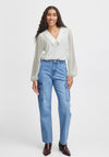 B.Young Signe Chelsea Collar Dobby Mesh Blouse, Off-White