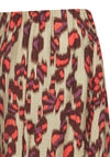 B.Young Ibano Vibrant Print A-line Midi Skirt, Cayenne Mix