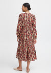 B.Young Ibano Vibrant Print Slit Leg Maxi Dress, Cayenne Mix