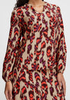 B.Young Ibano V-Neck Vibrant Print Blouse, Cayenne Mix