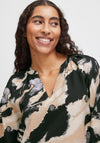 B.Young Hamma V-Neck Marble Print Blouse, Birch Mix