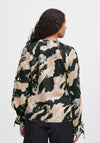 B.Young Hamma V-Neck Marble Print Blouse, Birch Mix