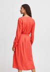 B.Young Josa Tie Waist Midi Shirt Dress, Cayenne