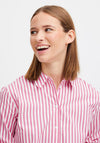 B.Young Hetila Striped Cotton Shirt, Super Pink Mix