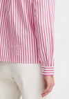 B.Young Hetila Striped Cotton Shirt, Super Pink Mix