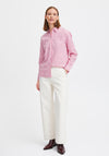 B.Young Hetila Striped Cotton Shirt, Super Pink Mix