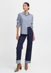 B.Young Hetila Striped Cotton Shirt, True Navy Mix