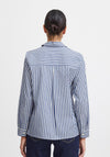 B.Young Hetila Striped Cotton Shirt, True Navy Mix