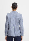B.Young Hetila Striped Cotton Shirt, True Navy Mix