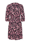 B.Young Josa Floral Print Knee Length Dress, Super Pink Mix