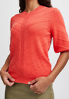 B.Young Manina Ribbed Sweater, Cayenne