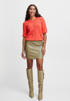B.Young Manina Ribbed Sweater, Cayenne