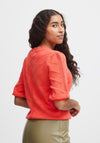 B.Young Manina Ribbed Sweater, Cayenne
