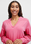 B.Young Talana V-Split Neckline Top, Super Pink