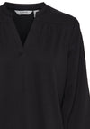 B.Young Talana V-Split Neckline Top, Black