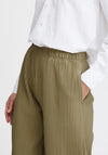 B.Young Trissa Wide Leg Plisse Trousers, Aloe