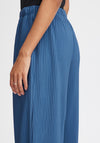 B.Young Trissa Wide Leg Plisse Trousers, True Navy