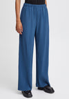 B.Young Trissa Wide Leg Plisse Trousers, True Navy