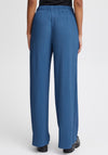B.Young Trissa Wide Leg Plisse Trousers, True Navy