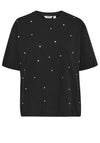 B.Young Pen Jewel Embellished T-Shirt, Black