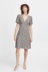 B.Young Joella Floral Pattern Mini Dress, Palace Blue