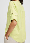 B.Young Falakka V-Neck Linen Blouse, Suny Lime
