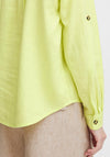 B.Young Falakka V-Neck Linen Blouse, Suny Lime