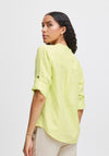 B.Young Falakka V-Neck Linen Blouse, Suny Lime