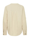 B.Young Falakka V-Neck Linen Blouse, Humus