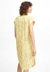 B.Young Alakka Zebra Print Midi Shirt Dress, Sunny Lime