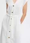 B.Young Ilini Tie Waist Midi Dress, Marshmallow