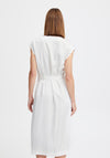 B.Young Ilini Tie Waist Midi Dress, Marshmallow