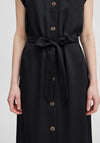 B.Young Ilini Tie Waist Midi Dress, Black