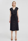 B.Young Ilini Tie Waist Midi Dress, Black