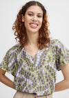 B.Young Bano V-Neck Print Blouse, Orchid Bloom