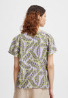 B.Young Bano V-Neck Print Blouse, Orchid Bloom