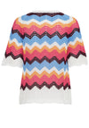 B.Young Zig Zag Pattern Cotton Top, Marshmallow Mix