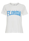 B.Young Safa Text Print T-Shirt, Marshmallow