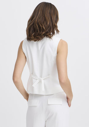 b.young Deceri Buttoned Waistcoat, White