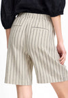 B.Young Johanna Striped Shorted, Linen Black