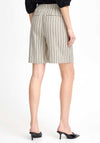 B.Young Johanna Striped Shorted, Linen Black