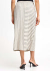 B.Young Johanna Striped Midi Shirt, Linen Black