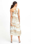 B.Young Hamma Marble Print One Shoulder Maxi Dress, Cement Marble