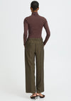 B. Young Wide Leg Tailored Trousers, Green