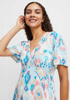 B.Young Jacqueline Aztec Print Midi Dress, Clearwater