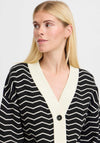 b.young Otari Zig Zag Cardigan, Black
