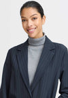 b.young Midde Single Breasted Pinstripe Blazer, Navy